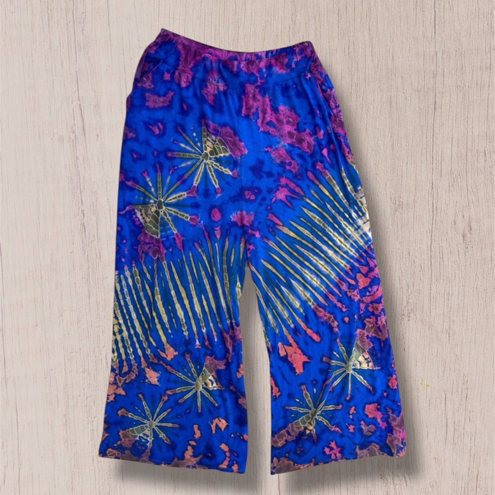 Tie-Dye wide leg palazzo haram pants